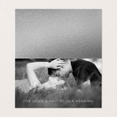 Elegant Silver Foil Script Foto Hartelijk dank Visitekaartje (Binnenkant ongevouwen)