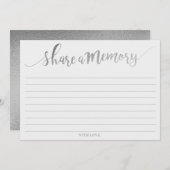 Elegant Silver Foil Share A Memory Kaart (Voorkant / Achterkant)