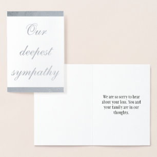 Elegant Silver Foil Sympathies Kaart