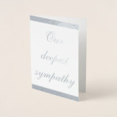 Elegant Silver Foil Sympathies Kaart (Voorkant)