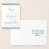 Elegant Silver Foil Sympathies Kaart (Display)