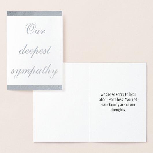 Elegant Silver Foil Sympathies Kaart (Display)