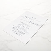 Elegant Silver Foil Vrijgezellenfeest voor kalligr Folie Uitnodiging (Gedraaid)