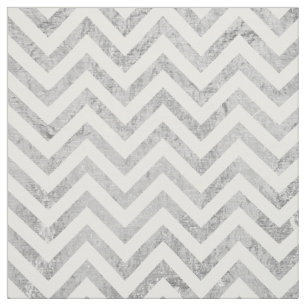 Elegant Silver Foil Zigzag Stripes Chevron Pattern Stof