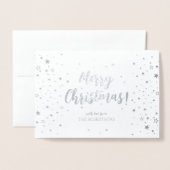 Elegant Silver-Folie voor kerstmis Folie Kaarten (Voorkant met envelop)