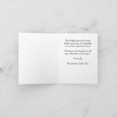 Elegant Silver Foto Hartelijk dank voor uw sympath Bedankkaart (Binnen)