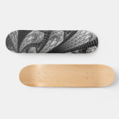 Elegant Silver Fractal Design Digital Art Persoonlijk Skateboard (Horizontaal)