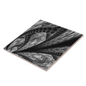 Elegant Silver Fractal Design Digital Art Tegeltje (Zijkant)