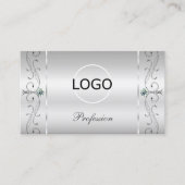 Elegant Silver  gekantelde juwelen met Logo Visitekaartje (Voorkant)