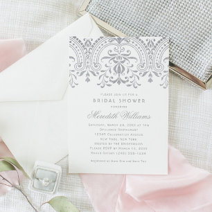 Elegant Silver  Glamour Vrijgezellenfeest Kaart
