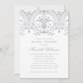 Elegant Silver  Glamour Vrijgezellenfeest Kaart (Voorkant)