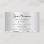 Elegant Silver Glamoureus Professional en Eenvoudi Visitekaartje (Achterkant)