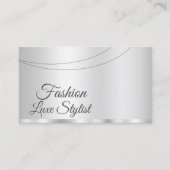 Elegant Silver Glamoureus Professional en Eenvoudi Visitekaartje (Voorkant)