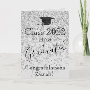Elegant Silver Glitter 2022 heeft foto gemaakt Kaart