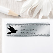 Elegant Silver Glitter-adreslabel Etiket (Insitu)