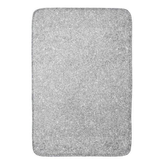 Elegant Silver Glitter Badmat (Voorkant Verticaal)