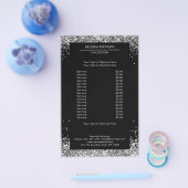 Elegant Silver Glitter beide kanten Flyer (Enkel)