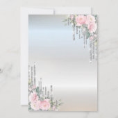 Elegant Silver Glitter bestuurt Rozen 80e verjaard Kaart (Achterkant)