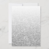 Elegant Silver Glitter Bevestiging of Baptisme Bedankkaart (Achterkant)