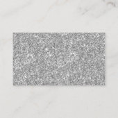Elegant Silver Glitter Bevestiging of Baptisme Plaatskaartje (Achterkant)