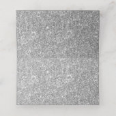 Elegant Silver Glitter Bevestiging of Baptisme Plaatskaartje (Binnenkant ongevouwen)
