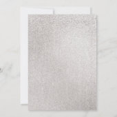 Elegant Silver Glitter Black, nieuw jaar oud Kaart (Achterkant)