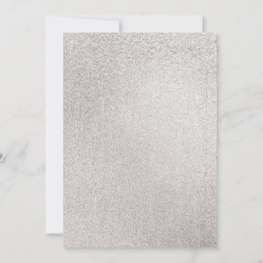 Elegant Silver Glitter Black, nieuw jaar oud Kaart (Achterkant)