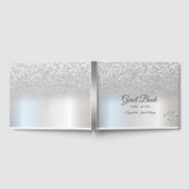 Elegant Silver Glitter Bokeh Gastenboek (Volledig)