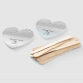 Elegant Silver Glitter Bokeh Handwaaier (Niet-gemonteerd)