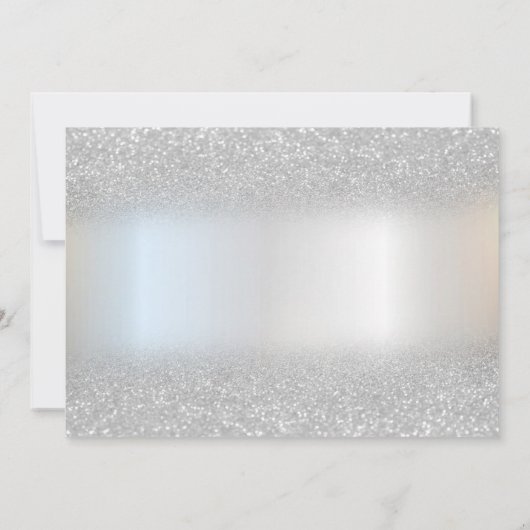 Elegant Silver Glitter Bokeh, laat de datum opslaa Save The Date (Achterkant)