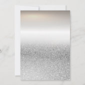 Elegant Silver Glitter Bokeh Ombre Baby shower Kaart (Achterkant)