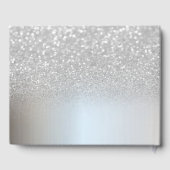 Elegant Silver Glitter Bokeh Ombre ,Sweet 16 Gastenboek (Achterkant)
