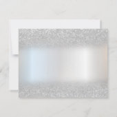 Elegant Silver Glitter Bokeh Rehearsal Dinner Kaart (Achterkant)