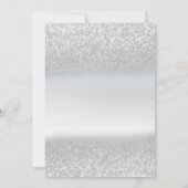 Elegant Silver Glitter Bokeh , Vrijgezellenfeest v Kaart (Achterkant)