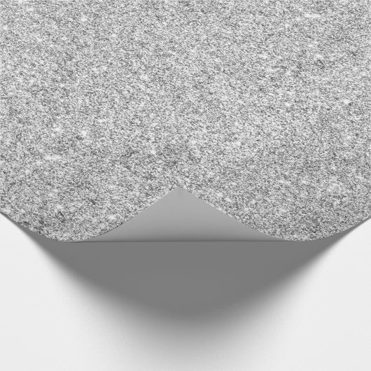 Elegant Silver Glitter Cadeaupapier (Hoek)