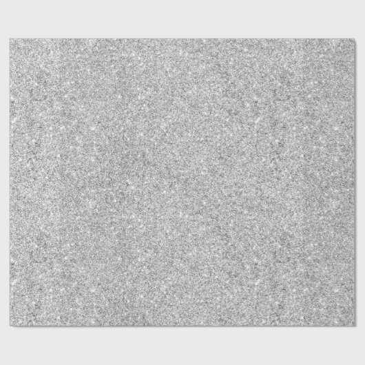 Elegant Silver Glitter Cadeaupapier (Vlak)