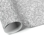 Elegant Silver Glitter Cadeaupapier (Rol Hoek)