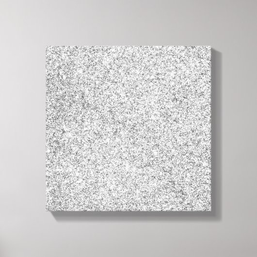 Elegant Silver Glitter Canvas Afdruk (Voorkant)