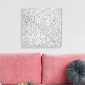 Elegant Silver Glitter Canvas Afdruk (Insitu (Woonkamer))