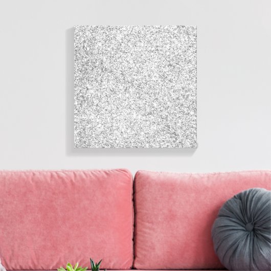 Elegant Silver Glitter Canvas Afdruk (Insitu (Woonkamer))