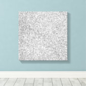 Elegant Silver Glitter Canvas Afdruk (Insitu (Houten vloer))
