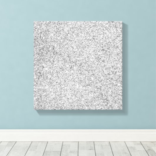 Elegant Silver Glitter Canvas Afdruk (Insitu (Houten vloer))