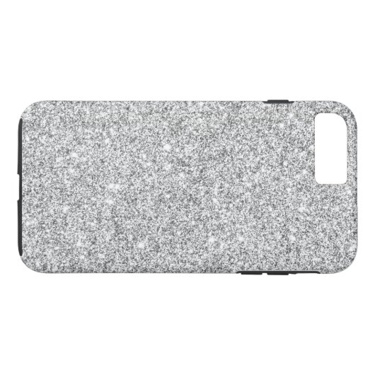 Elegant Silver Glitter Case-Mate iPhone Case (Achterkant (Horizontaal))