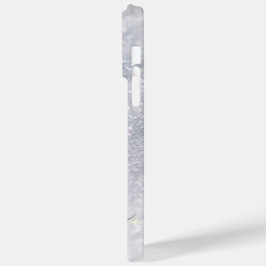 Elegant Silver Glitter Case-Mate iPhone Case (Achterkant / Links)