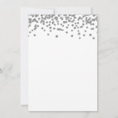 Elegant Silver Glitter Confetti Surprise Sweet 16 Kaart (Achterkant)