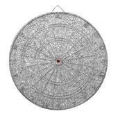 Elegant Silver Glitter Dartbord (Voorkant)