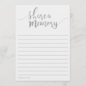 Elegant Silver Glitter Deel een Memory Kaart (Voorkant)