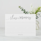 Elegant Silver Glitter Deel een Memory Kaart (Staand voorkant)