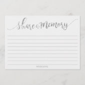 Elegant Silver Glitter Deel een Memory Kaart (Voorkant)