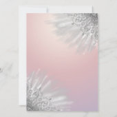 Elegant Silver Glitter Dress, Roze Vrijgezellenfee Kaart (Achterkant)